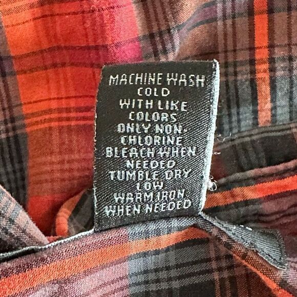 Vintage International Concepts INC Western Shirt Mens XL Red Pearl Snap - Picture 7 of 10